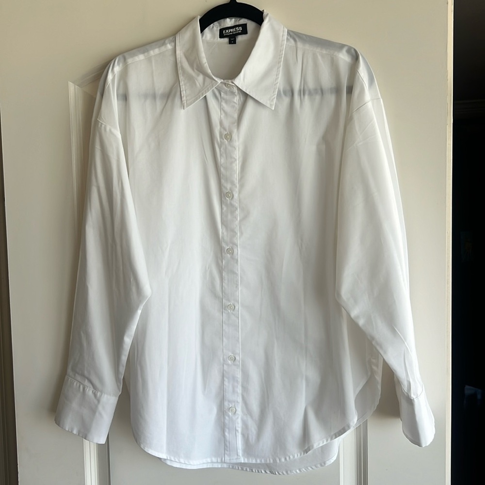 White Poplin Boyfriend Portofino Shirt